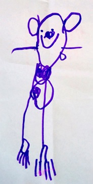 Meg as depicted by Georgiana, age 4