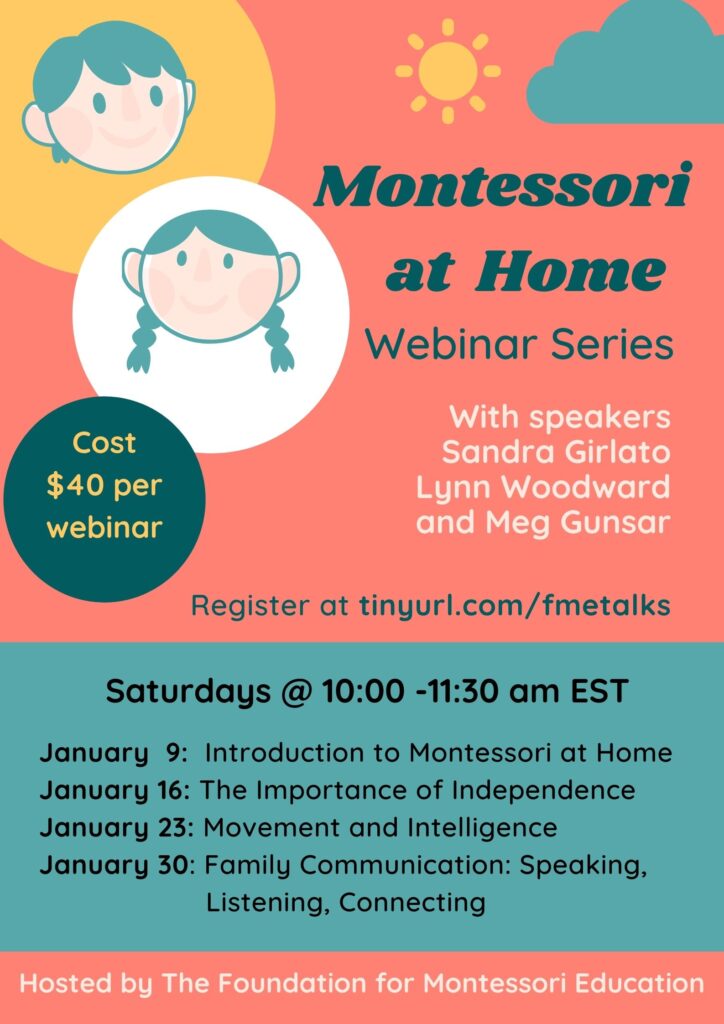 Montessori at home talk series January 2021